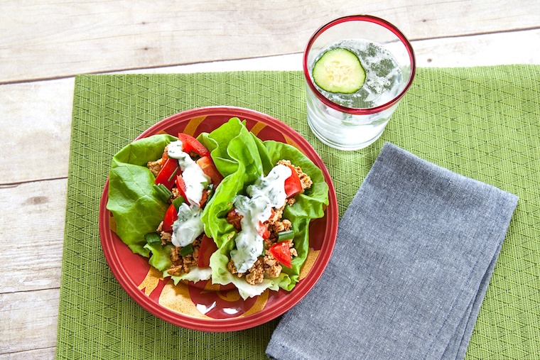 tofu lettuce wrap healthy lunch recipe