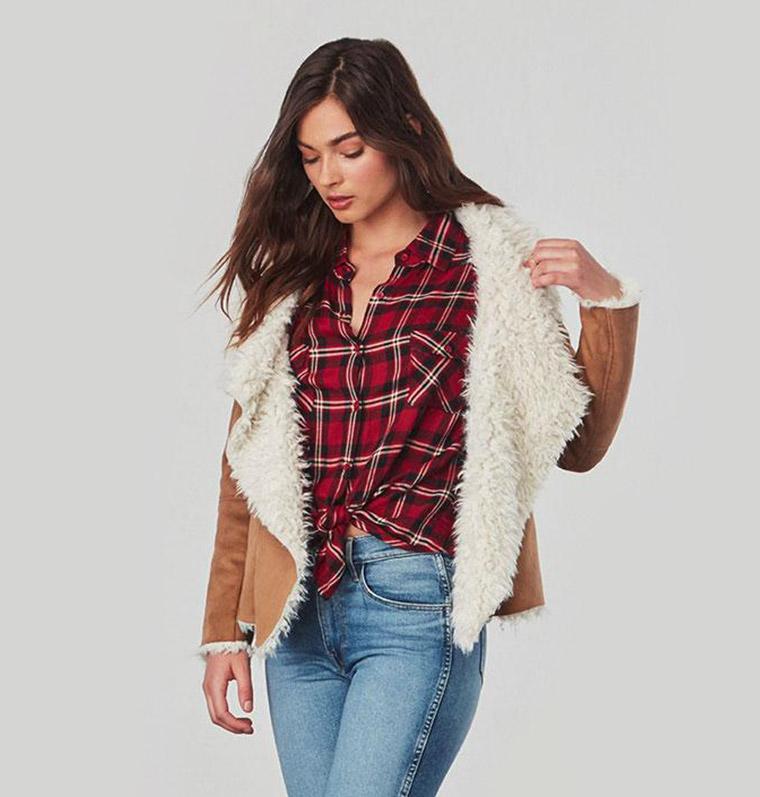 BB Dakota fawn shearling coat