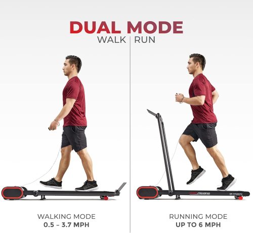 Sunny Health & Fitness Slim Under Desk Walking Compact Treadpad