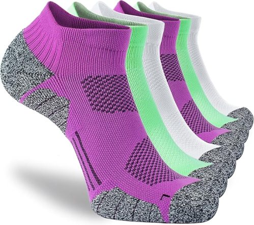 Best compressive: CWVLC Unisex Cushioned Compression Athletic Ankle Socks (Pack of 3)
