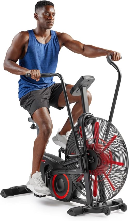 Sunny Health &amp; Fitness Smart Customizable Air Bike 