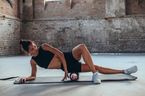 Woman doing hip exercises