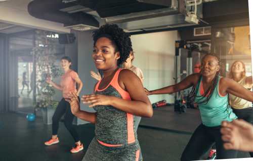 Group of women enjoying dance fitness