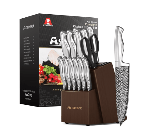 Astercook 14 Piece Kitchen Knife Set 