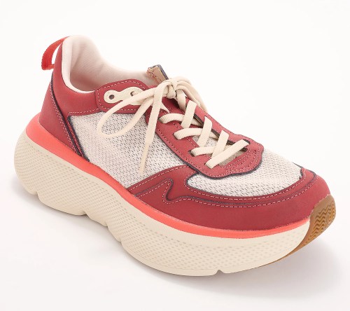 Revitalign Orthotic Leather Lace Up Athletic Sneakers