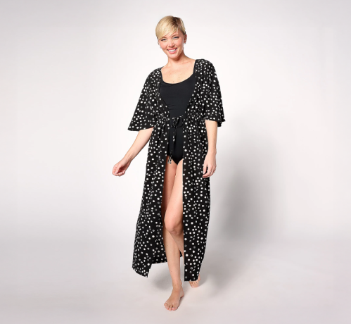 Belle Beach by Kim Gravel Tie-Front Cover-Up