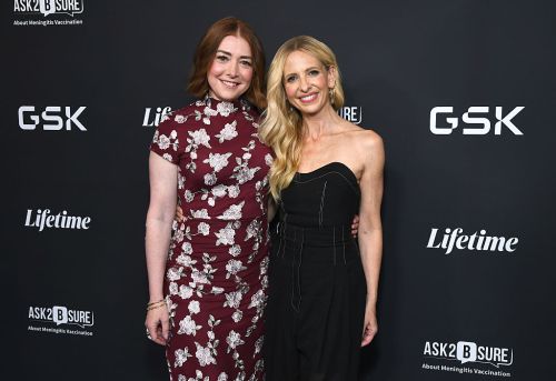 LOS ANGELES, CALIFORNIA - MAY 20: Alyson Hannigan and Sarah Michelle Gellar attend the Los Angeles Premiere Of "Life time Original Movie "Pretty Hurts" And A GSK Ask2BSure Health Conversation On Meningitis at The Aster on May 20, 2025 in Los Angeles, California. (Photo by Alberto E. Rodriguez/Getty Images)