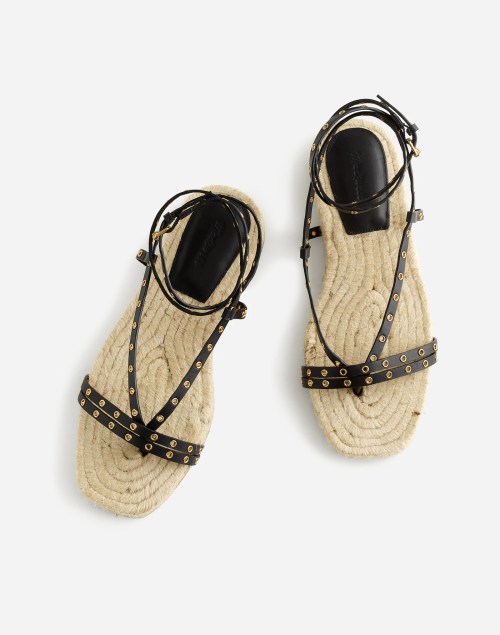 Best espadrille sandals: Madewell The Mira Espadrille Thong Sandals