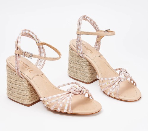 Schutz Block Heel Strappy Sandals