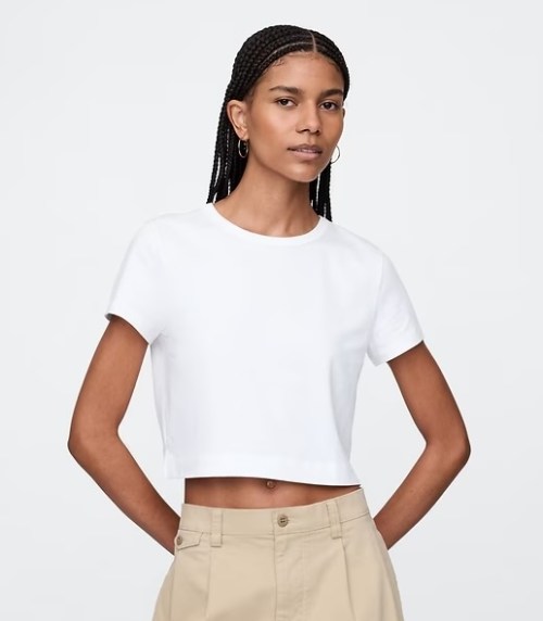 Best cropped: Gap Organic Cotton VintageSoft Cropped T-Shirt