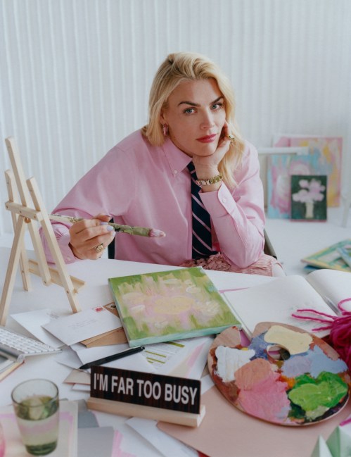 close up photo of actress and podcast host Busy Philipps for her ADHD campaign called "Ms. Represented" with medication Qelbree
