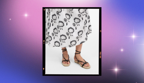 woman with summer sandals