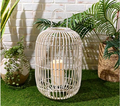 Luminara Indoor/Outdoor 19" Flameless Woven Lantern